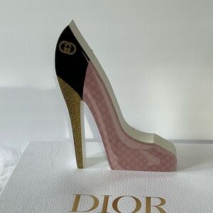 Gucci Black, Pink, and Gold Heels